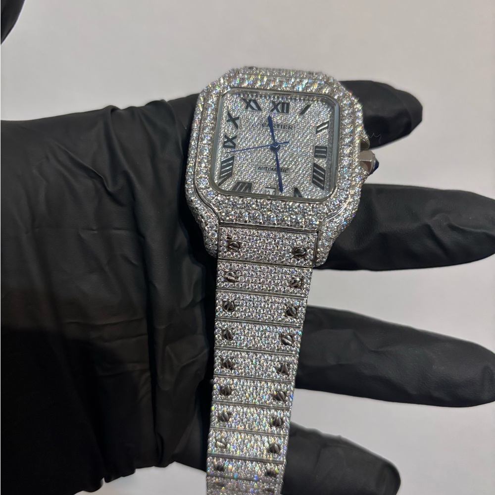 Silver Rhinestone Square Watch - Picture 4 of 9